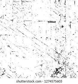 Vector grunge overlay texture. Black and white background. Abstract monochrome image includes a faded effect in dark tones