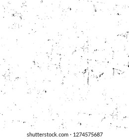 Vector grunge overlay texture. Black and white background. Abstract monochrome image includes a faded effect in dark tones