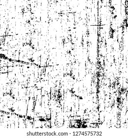 Vector grunge overlay texture. Black and white background. Abstract monochrome image includes a faded effect in dark tones