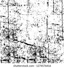 Vector grunge overlay texture. Black and white background. Abstract monochrome image includes a faded effect in dark tones