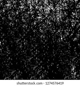 Vector grunge overlay texture. Black and white background. Abstract monochrome image includes a faded effect in dark tones