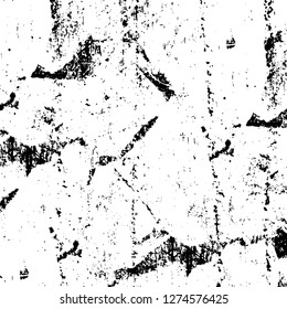 Vector grunge overlay texture. Black and white background. Abstract monochrome image includes a faded effect in dark tones