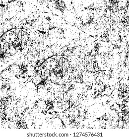 Vector grunge overlay texture. Black and white background. Abstract monochrome image includes a faded effect in dark tones
