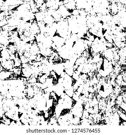 Vector grunge overlay texture. Black and white background. Abstract monochrome image includes a faded effect in dark tones