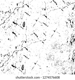 Vector grunge overlay texture. Black and white background. Abstract monochrome image includes a faded effect in dark tones