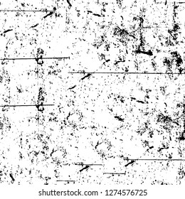 Vector grunge overlay texture. Black and white background. Abstract monochrome image includes a faded effect in dark tones