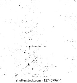 Vector grunge overlay texture. Black and white background. Abstract monochrome image includes a faded effect in dark tones