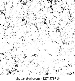 Vector grunge overlay texture. Black and white background. Abstract monochrome image includes a faded effect in dark tones