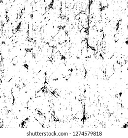Vector grunge overlay texture. Black and white background. Abstract monochrome image includes a faded effect in dark tones