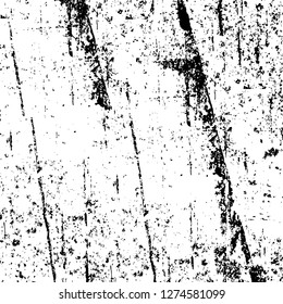 Vector grunge overlay texture. Black and white background. Abstract monochrome image includes a faded effect in dark tones