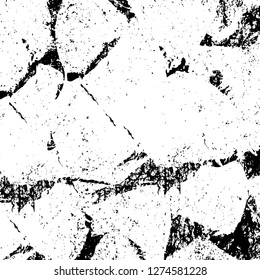 Vector grunge overlay texture. Black and white background. Abstract monochrome image includes a faded effect in dark tones