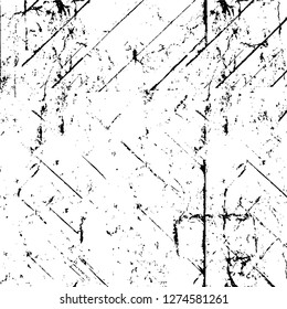 Vector grunge overlay texture. Black and white background. Abstract monochrome image includes a faded effect in dark tones