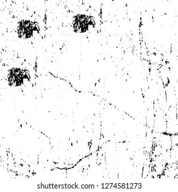 Vector grunge overlay texture. Black and white background. Abstract monochrome image includes a faded effect in dark tones