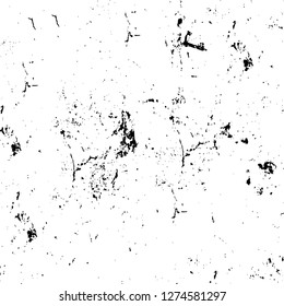 Vector grunge overlay texture. Black and white background. Abstract monochrome image includes a faded effect in dark tones