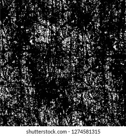 Vector grunge overlay texture. Black and white background. Abstract monochrome image includes a faded effect in dark tones