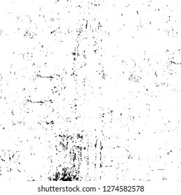 Vector grunge overlay texture. Black and white background. Abstract monochrome image includes a faded effect in dark tones