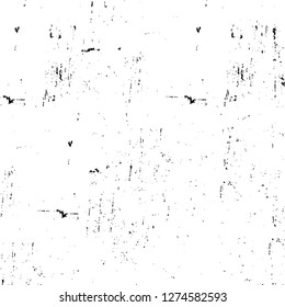 Vector grunge overlay texture. Black and white background. Abstract monochrome image includes a faded effect in dark tones