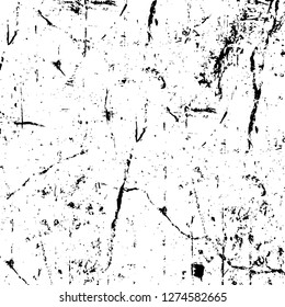 Vector grunge overlay texture. Black and white background. Abstract monochrome image includes a faded effect in dark tones