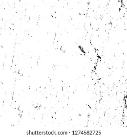 Vector grunge overlay texture. Black and white background. Abstract monochrome image includes a faded effect in dark tones