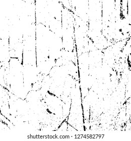 Vector grunge overlay texture. Black and white background. Abstract monochrome image includes a faded effect in dark tones