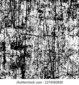 Vector grunge overlay texture. Black and white background. Abstract monochrome image includes a faded effect in dark tones