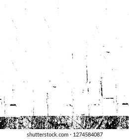 Vector grunge overlay texture. Black and white background. Abstract monochrome image includes a faded effect in dark tones