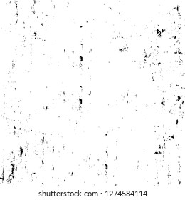 Vector grunge overlay texture. Black and white background. Abstract monochrome image includes a faded effect in dark tones