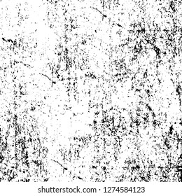 Vector grunge overlay texture. Black and white background. Abstract monochrome image includes a faded effect in dark tones