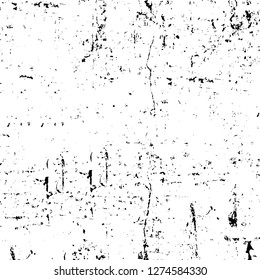 Vector grunge overlay texture. Black and white background. Abstract monochrome image includes a faded effect in dark tones