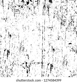 Vector grunge overlay texture. Black and white background. Abstract monochrome image includes a faded effect in dark tones