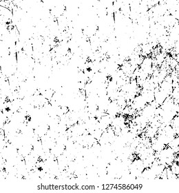 Vector grunge overlay texture. Black and white background. Abstract monochrome image includes a faded effect in dark tones