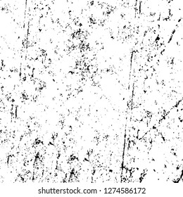 Vector grunge overlay texture. Black and white background. Abstract monochrome image includes a faded effect in dark tones