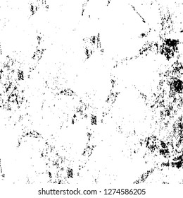Vector grunge overlay texture. Black and white background. Abstract monochrome image includes a faded effect in dark tones
