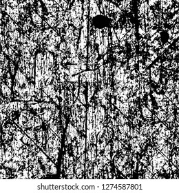Vector grunge overlay texture. Black and white background. Abstract monochrome image includes a faded effect in dark tones