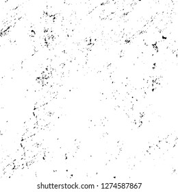 Vector grunge overlay texture. Black and white background. Abstract monochrome image includes a faded effect in dark tones