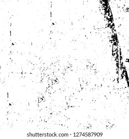 Vector grunge overlay texture. Black and white background. Abstract monochrome image includes a faded effect in dark tones