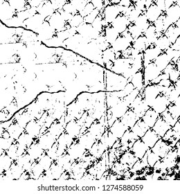 Vector grunge overlay texture. Black and white background. Abstract monochrome image includes a faded effect in dark tones