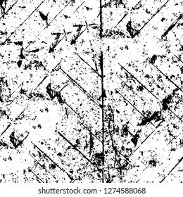 Vector grunge overlay texture. Black and white background. Abstract monochrome image includes a faded effect in dark tones