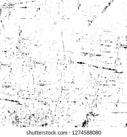 Vector grunge overlay texture. Black and white background. Abstract monochrome image includes a faded effect in dark tones
