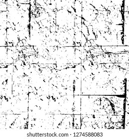 Vector grunge overlay texture. Black and white background. Abstract monochrome image includes a faded effect in dark tones