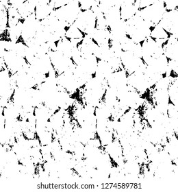 Vector grunge overlay texture. Black and white background. Abstract monochrome image includes a faded effect in dark tones