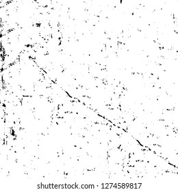 Vector grunge overlay texture. Black and white background. Abstract monochrome image includes a faded effect in dark tones