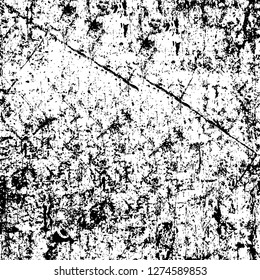 Vector grunge overlay texture. Black and white background. Abstract monochrome image includes a faded effect in dark tones