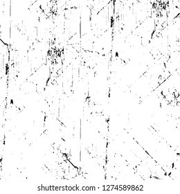 Vector grunge overlay texture. Black and white background. Abstract monochrome image includes a faded effect in dark tones
