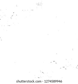 Vector grunge overlay texture. Black and white background. Abstract monochrome image includes a faded effect in dark tones