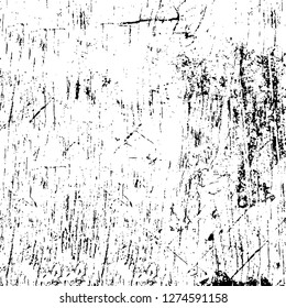 Vector grunge overlay texture. Black and white background. Abstract monochrome image includes a faded effect in dark tones