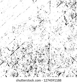 Vector grunge overlay texture. Black and white background. Abstract monochrome image includes a faded effect in dark tones