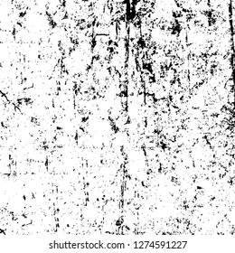 Vector grunge overlay texture. Black and white background. Abstract monochrome image includes a faded effect in dark tones