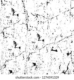 Vector grunge overlay texture. Black and white background. Abstract monochrome image includes a faded effect in dark tones