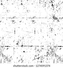 Vector grunge overlay texture. Black and white background. Abstract monochrome image includes a faded effect in dark tones